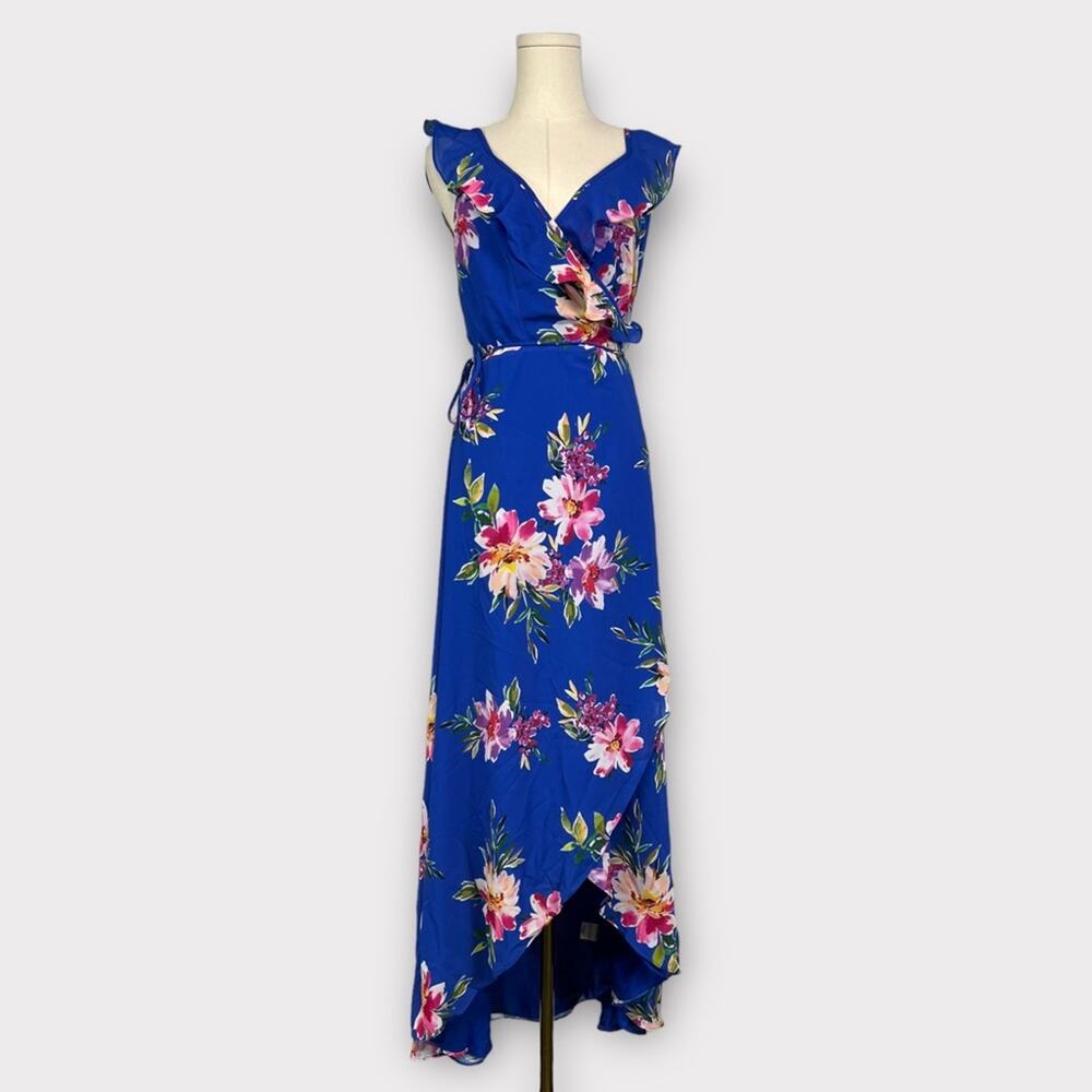 Privacy Please Fillmore Floral Ruffle Wrap Maxi Dress Size Medium - Picture 2 of 7